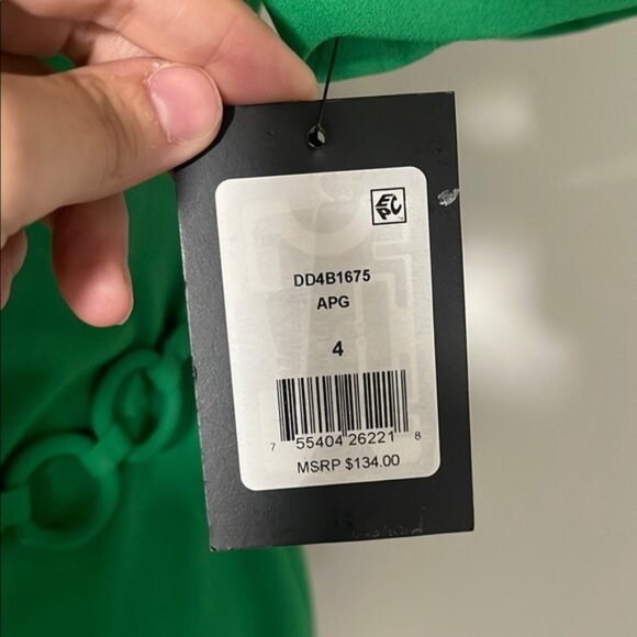 Dkny Green Asymmetrical Sheath Dress size 4 NWT - Picture 4 of 5